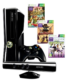 Xbox 360 250GB + Kinect + 2 Games
