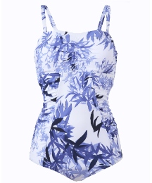 Silhouette Violet Leaf Bandeau Swimsuit