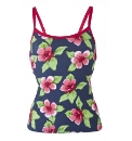 Beach To Beach Navy Print Tankini Top