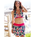 Beach to Beach Navy Print Bikini Top