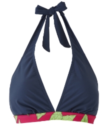Beach To Beach Navy Bikini Top
