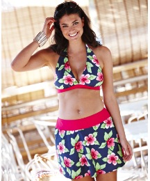 Beach to Beach Navy Print Skort