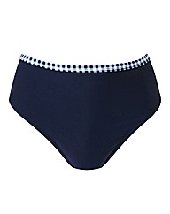 Beach To Beach Navy Gingham Bikini Brief