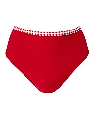 Beach To Beach Red Gingham Bikini Briefs