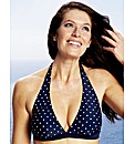 Beach To Beach Navy Spot Bikini Top
