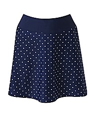 Beach To Beach Navy Spot Skort