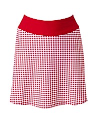 Beach To Beach Red Gingham Skort