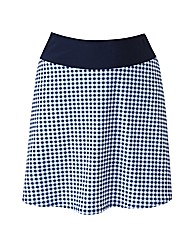 Beach To Beach Navy Gingham Skort