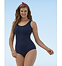 Beach To Beach Navy Spot Swimsuit