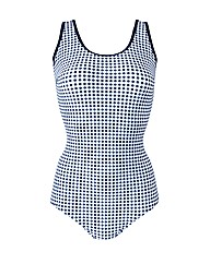 Beach To Beach Navy Gingham Swimsuit