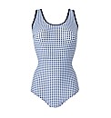 Beach To Beach Navy Gingham Swimsuit