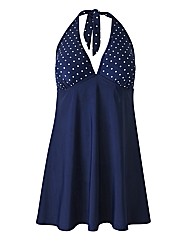 Beach To Beach Navy Spot Swimdress
