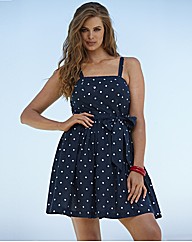 Beach To Beach Navy Spot Beach Dress
