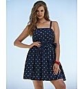 Beach To Beach Navy Spot Beach Dress