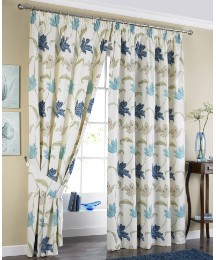 Kinsale Jacquard Lined Curtains & Ties