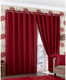 Java Faux Silk Lined Eyelet Curtains