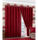 Java Faux Silk Lined Eyelet Curtains