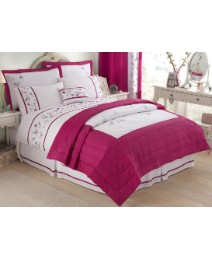 Romantic Floral Embroidered Duvet Cover