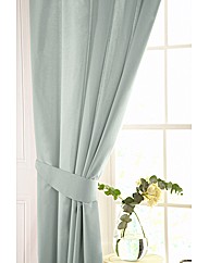 Easy Care Plain Lined Curtains &Tie Back