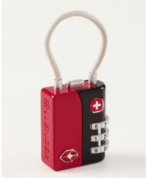 3-Dial Combination Cable Lock Red