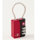 3-Dial Combination Cable Lock Red