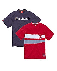 Fenchurch Pack of Two Tees