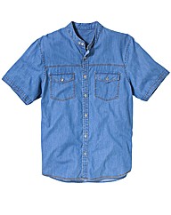 Jacamo Short Sleeve Grandad Shirt Long