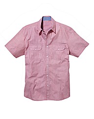 Jacamo Short Sleeve Stripe Shirt Long