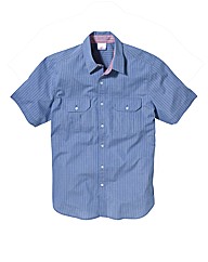 Jacamo Short Sleeve Stripe Shirt Long