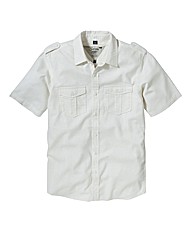 Jacamo Short Sleeve Linen Shirt Regular