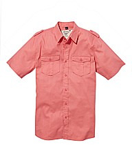 Jacamo Short Sleeve Linen Shirt Long