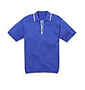 Jacamo Tipped S/S Knitted Polo Regular