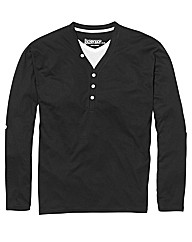 Jacamo Long Sleeve Layered T-Shirt Reg