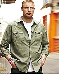 Flintoff By Jacamo Military Shirt Reg