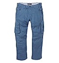 Jacamo Linen Cargo Pants 29In Leg Length