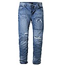 Jacamo Distressed Jeans 33 inches