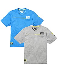 Loyalty & Faith Pack Of 2 V Neck T-Shirt