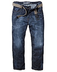 Jacamo Fashion Jeans With Webbed Belt R