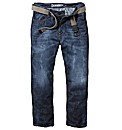 Jacamo Fashion Jeans With Webbed Belt R
