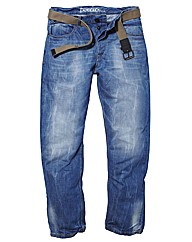 Jacamo Fashion Jeans With Webbed Belt L