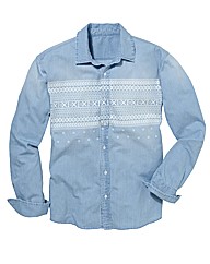 Label J Aztec Print Shirt Regular