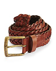 Jacamo Plaited Leather Belt
