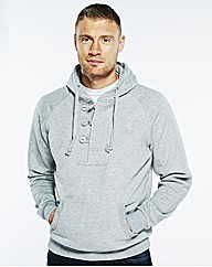 Flintoff By Jacamo 1/4 Button Hoody Long