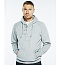 Flintoff By Jacamo 1/4 Button Hoody Long