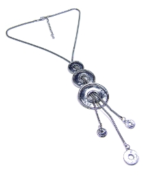 Petal Dolls Silver Hoops Necklace