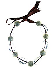 Fresh Cargo Newspaper Necklace Clear