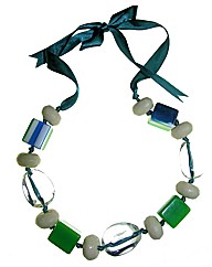Fresh Cargo Stripey Cube Necklace