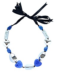 Fresh Cargo Hearts And Ribbon Necklace