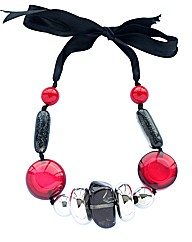 Fresh Cargo Metal Hoop Ribbon Necklace