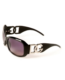 DG Designer Black Yellow Tint Sunglasses